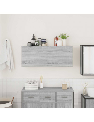 Mobile da Bagno Grigio Sonoma 100x25x40 cm in Truciolato