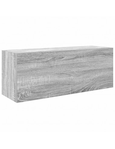 Mobile da Bagno Grigio Sonoma 80x25x30 cm in Legno Multistrato