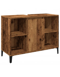 Mobile Lavabo Legno Antico 80x33x60 cm in Legno Multistrato 2