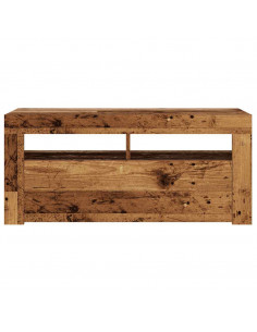 Mobile Porta TV con LED Legno Antico 90x35x40 cm Multistrato 2