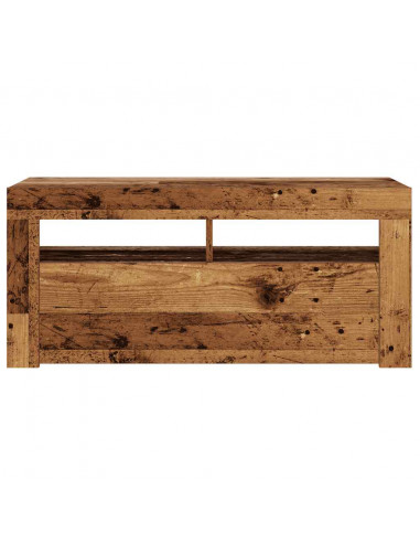 Mobile Porta TV con LED Legno Antico 90x35x40 cm Multistrato