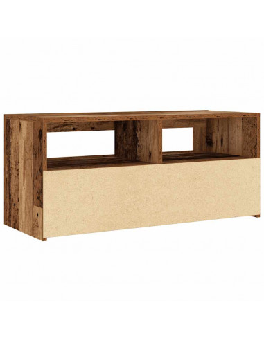 Mobile Porta TV con LED Legno Antico 90x35x40 cm Multistrato