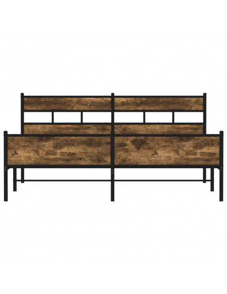 Giroletto senza Materaso in Metallo Rovere Fumo 200x200 cm