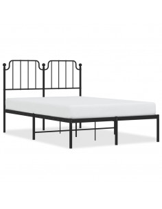 Giroletto con Testiera in Metallo Nero 120x200 cm 2