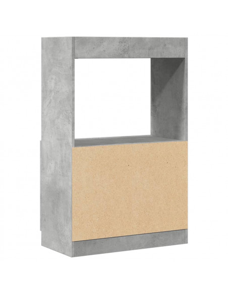 Credenza Grigio Cemento 63x33x100 cm in Truciolato
