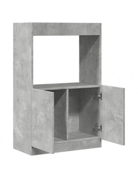 Credenza Grigio Cemento 63x33x100 cm in Truciolato