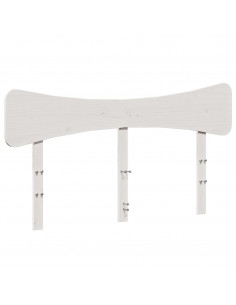 Testiera Bianca 160 cm in Legno Massello di Pino 2