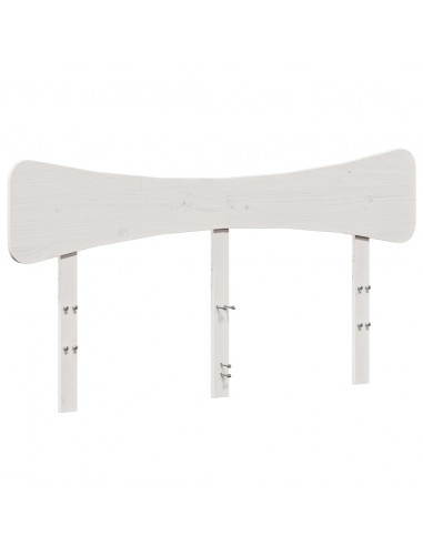 Testiera Bianca 160 cm in Legno Massello di Pino