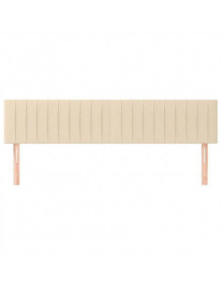 Testiera 2 pz Crema 80x5x78/88 cm in Tessuto