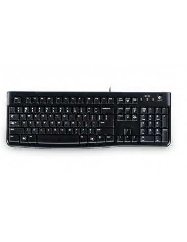 Logitech K120 Corded Keyboard tastiera USB QWERTZ Tedesco Nero