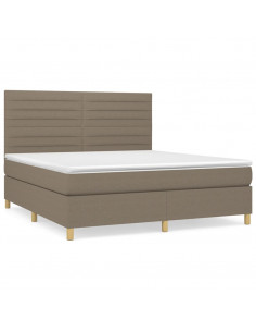 Giroletto a Molle con Materasso Tortora 180x200 cm in Tessuto 2