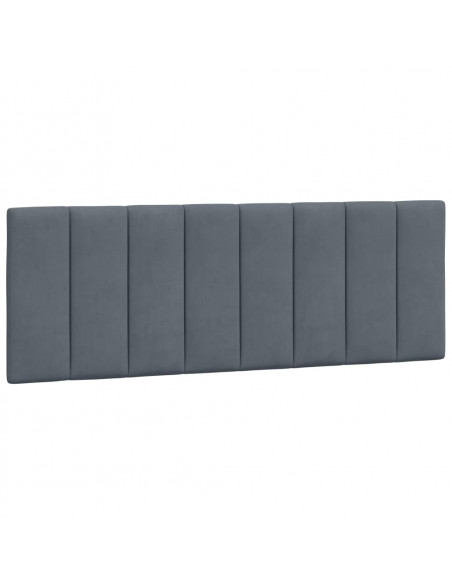 Cuscino Testiera Grigio Scuro 120 cm in Velluto
