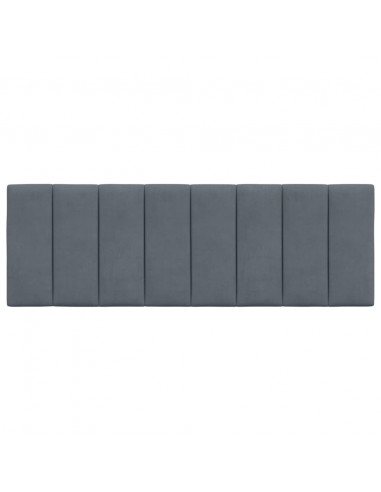 Cuscino Testiera Grigio Scuro 120 cm in Velluto