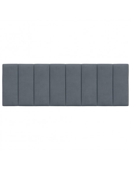 Cuscino Testiera Grigio Scuro 120 cm in Velluto