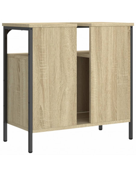 Mobile Lavabo Bagno Rovere Sonoma 60x30x60 cm Legno Multistrato