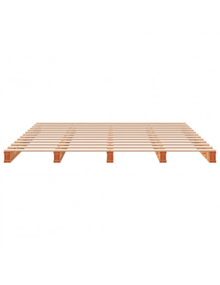 Letto Pallet Marrone Cera 180x200 cm in Legno Massello di Pino