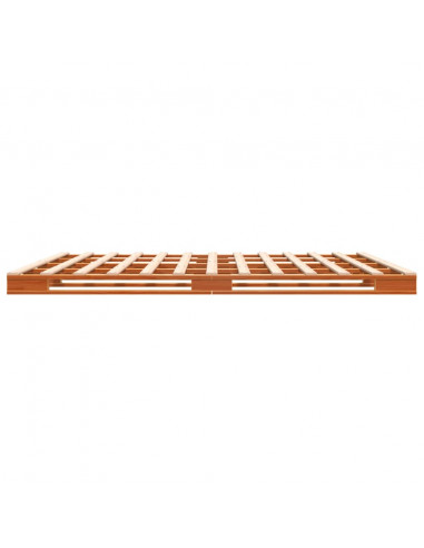 Letto Pallet Marrone Cera 180x200 cm in Legno Massello di Pino