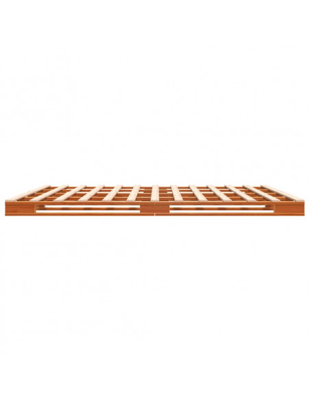 Letto Pallet Marrone Cera 180x200 cm in Legno Massello di Pino