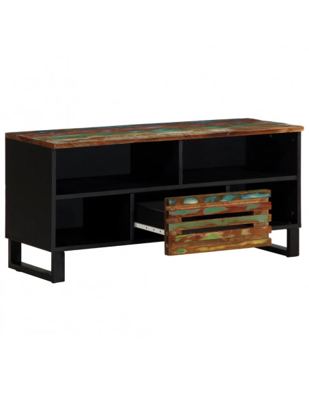 Mobile Porta TV 100x34x46 cm in Legno Massello di Acacia