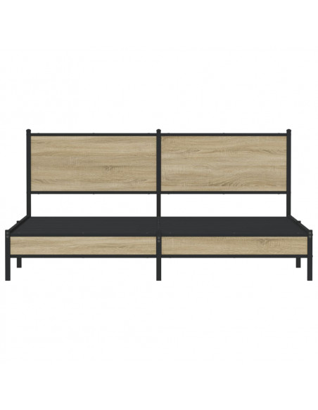Giroletto senza Materaso in Metallo Rovere Sonoma 180x200 cm