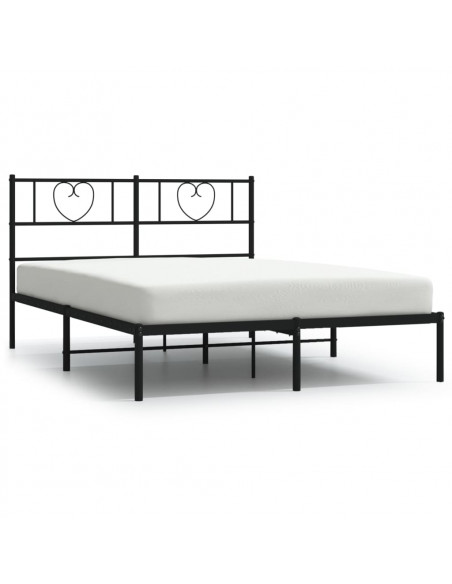 Giroletto con Testiera in Metallo Nero 120x190 cm