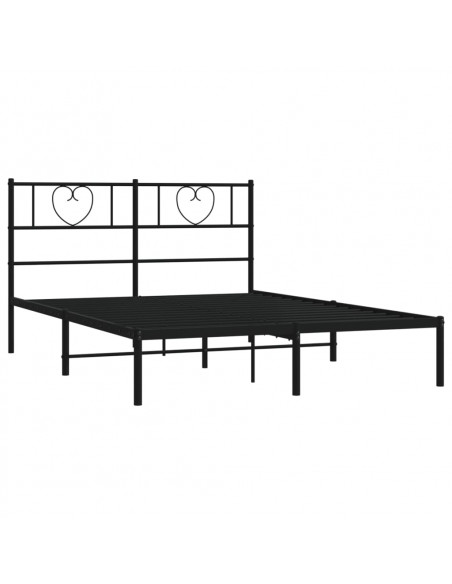 Giroletto con Testiera in Metallo Nero 120x190 cm