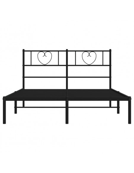 Giroletto con Testiera in Metallo Nero 120x190 cm