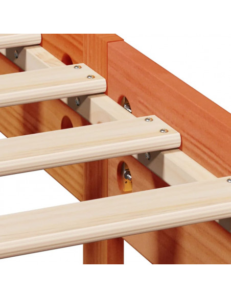 Letto senza Materasso Marrone Cera 90x200 cm Legno di Pino
