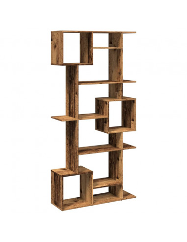 Libreria Rovere Fumo 92x29x188 cm in Legno Multistrato