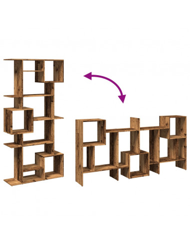 Libreria Rovere Fumo 92x29x188 cm in Legno Multistrato