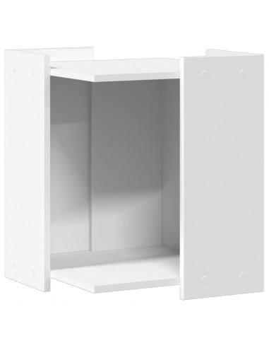 Recinto per Lettiera per Gatti Bianco 80x50x45 cm in Truciolato