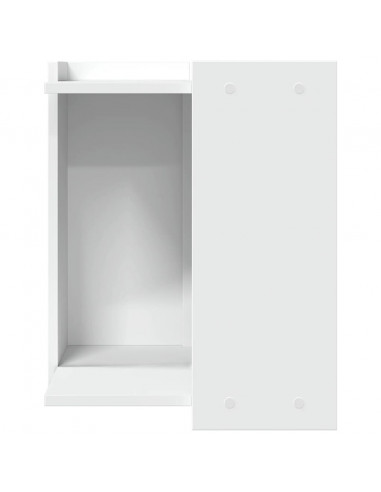 Recinto per Lettiera per Gatti Bianco 80x50x45 cm in Truciolato