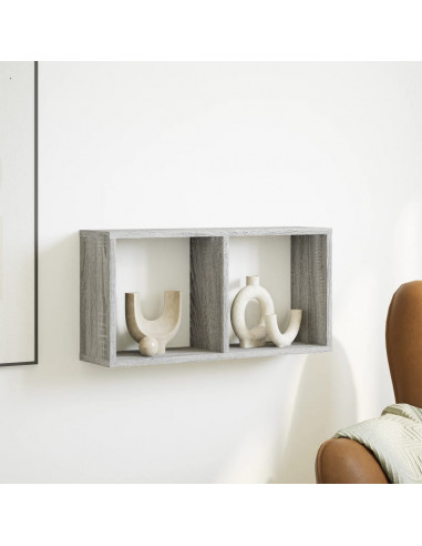 Mobile a Parete 60x16x30 cm Grigio Sonoma in Legno Multistrato