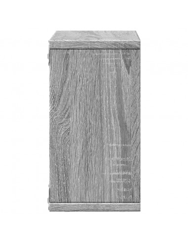 Mobile a Parete 60x16x30 cm Grigio Sonoma in Legno Multistrato