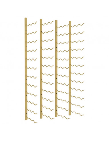 Portavini da Parete per 36 Bottiglie 2 pz Oro in Ferro