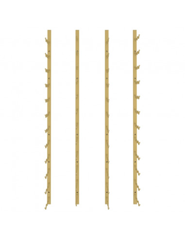 Portavini da Parete per 36 Bottiglie 2 pz Oro in Ferro