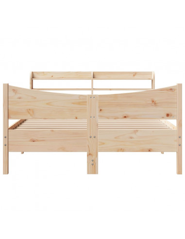 Giroletto con Testiera 140x200 cm in Legno Massello di Pino