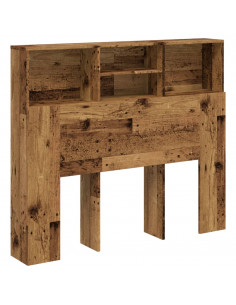 Testiera con Contenitore Legno 120x19x103,5 cm in Truciolato 2