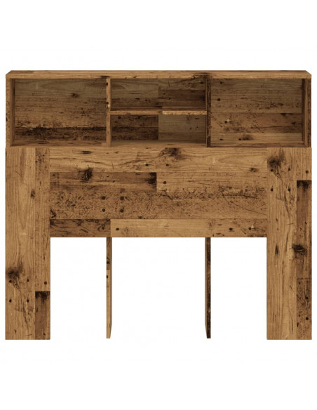 Testiera con Contenitore Legno 120x19x103,5 cm in Truciolato