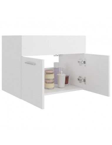 Mobile Sottolavabo Bianco 60x38,5x46 cm in Legno Multistrato