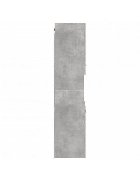 Mobile Pensile da Bagno Grigio Cemento 30x30x130cm Truciolato