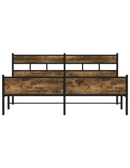 Giroletto senza Materaso in Metallo Rovere Fumo 183x213 cm