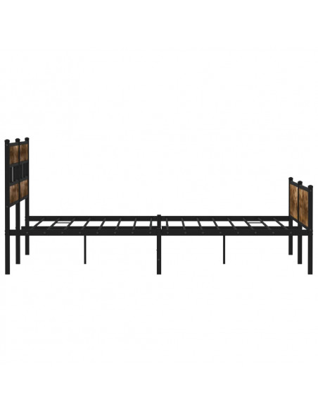 Giroletto senza Materaso in Metallo Rovere Fumo 183x213 cm