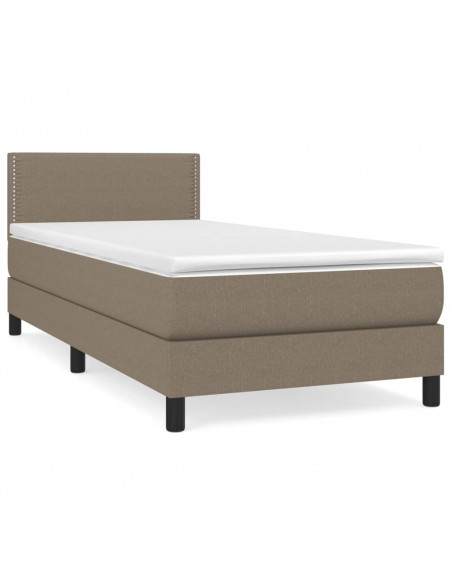 Giroletto a Molle con Materasso Tortora 90x190 cm in Tessuto