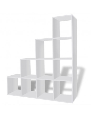 Libreria / Scaffale Espositore a Scala 142 cm Bianco