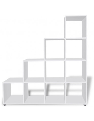 Libreria / Scaffale Espositore a Scala 142 cm Bianco