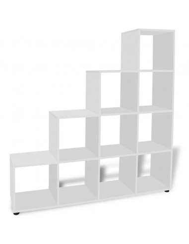 Libreria / Scaffale Espositore a Scala 142 cm Bianco