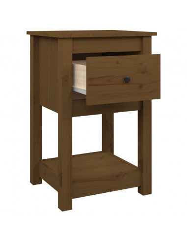 Comodini 2 pz Miele 40x35x61,5 cm in Legno Massello di Pino