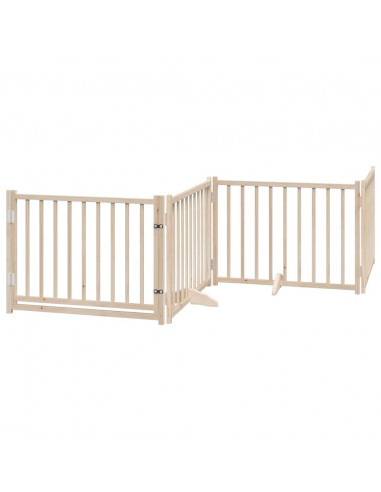 Cancello per Cani Porta Pieghevole 10 Pannelli 800 cm in Pioppo