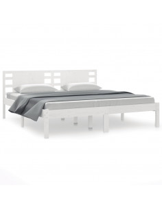 Giroletto Bianco in Legno Massello di Pino 200x200 cm 2